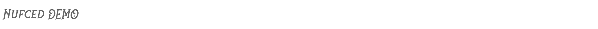 Nufced Nufced Slanted DEMO.ttf font preview